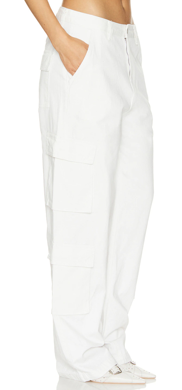 Superdown White Cargo Pants XL Baggy Wide Leg Streetwear Revolve $88 NEW